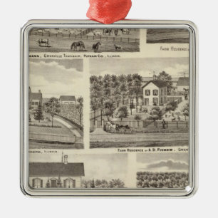 Residences and farm residences in Putnam Co 2 Metal Ornament