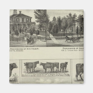 Residences and Stock Farm, Wichita, Kansas Magnet