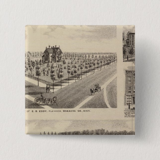 Residences, Farm, Minnesota Button (Front)