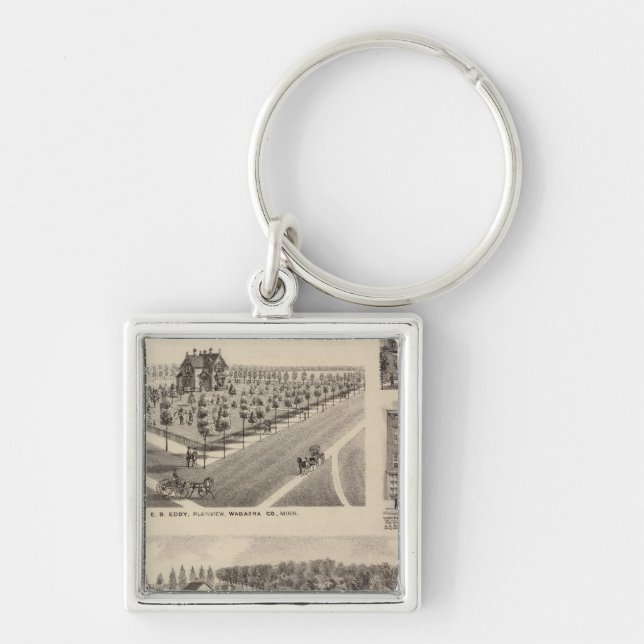 Residences, Farm, Minnesota Keychain (Front)
