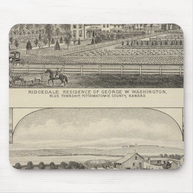 Residences, Farms, and Horses of Kansas Mouse Pad (Front)