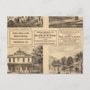 Residences, hotels, Titusville, Franklin Postcard