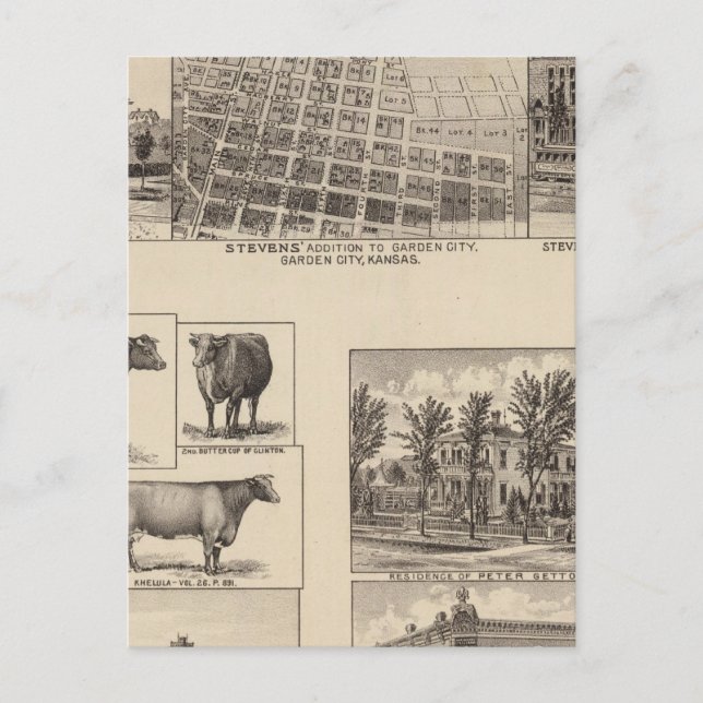 Residences in Kansas Postcard (Front)