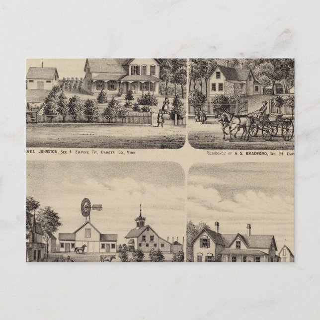 Residences, Minnesota 3 Postcard (Front)