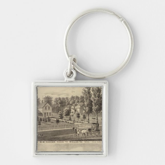 Residences of MM Conger and GW Harrison Keychain (Front)