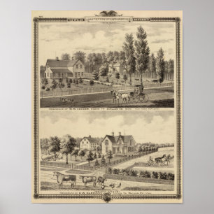 Residences of MM Conger and GW Harrison Poster