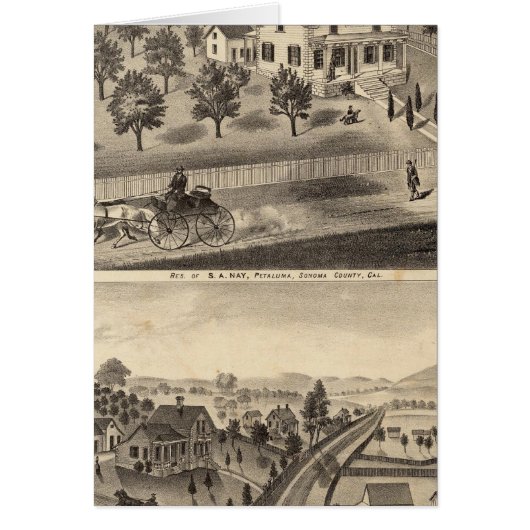 Residences of SA Nay and DM Winans Cards (Front)