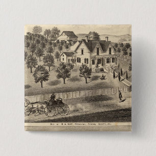 Residences of SA Nay and DM Winans Pinback Button