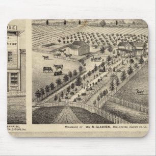 Residences of Wm N Gladden and Mrs Ina B Miller Mouse Pad