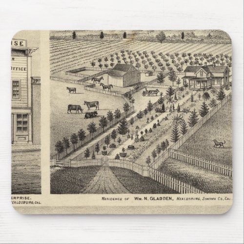 Residences of Wm N Gladden and Mrs Ina B Miller Mouse Pad