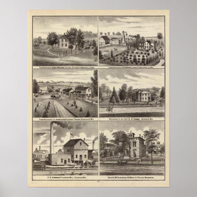 Residences, Waukesha & Kenosha counties Poster (Front)