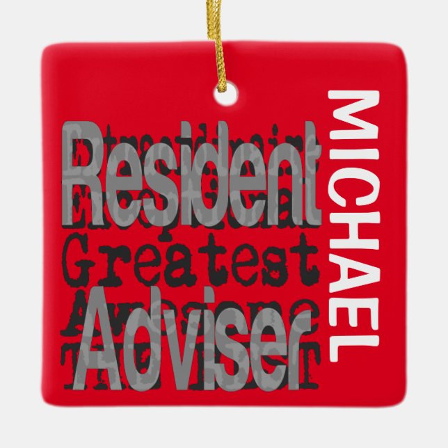 Resident Adviser Extraordinaire CUSTOM Ceramic Ornament (Front)