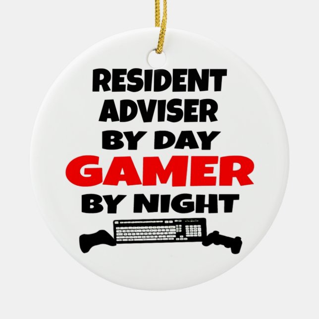 Resident Adviser Gamer Ceramic Ornament (Front)