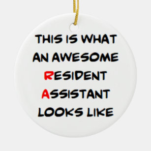 resident assistant, awesome ceramic ornament