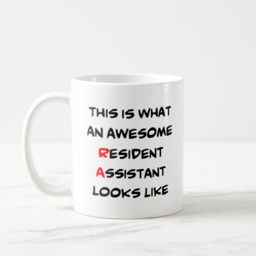 resident assistant awesome coffee mug