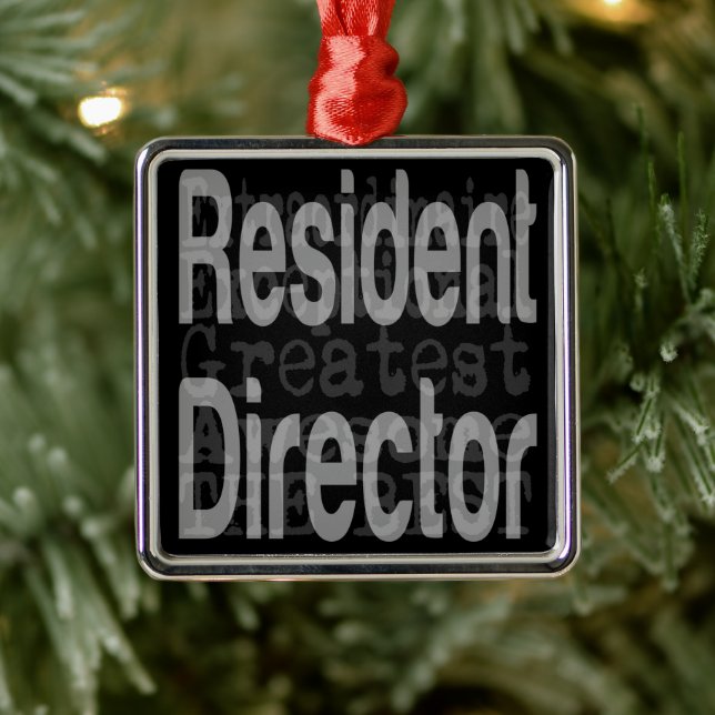 Resident Director Extraordinaire Metal Ornament (Tree)
