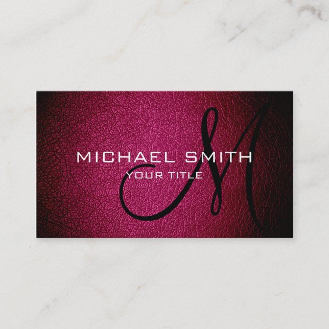 Resident Evil Red leather Business Card (Front)