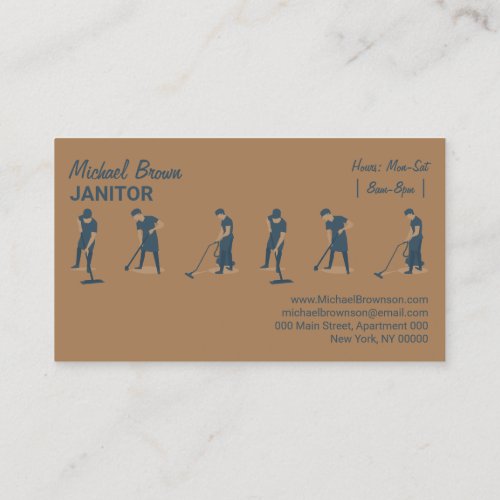 Residental Cleaning Professional Men Business Card