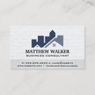 Residential City Sky Line   Construction Business Card
