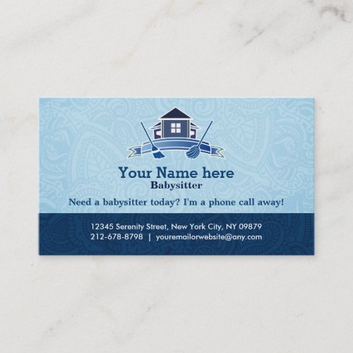 Residential cleaning business cards