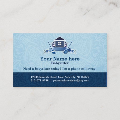 Customizable Residential cleaning business cards