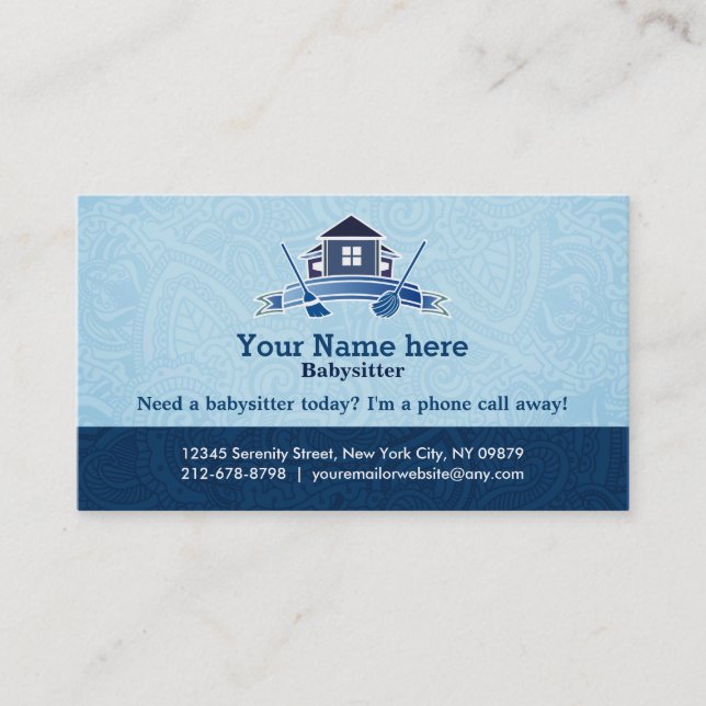Residential cleaning business cards (Front)