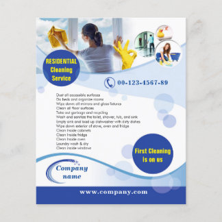 RESIDENTIAL cleaning service flyer