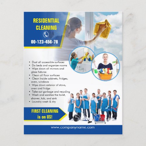 RESIDENTIAL cleaning service flyer