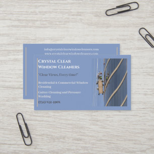 Residential Commercial Cleaning Window Cleaner  Business Card