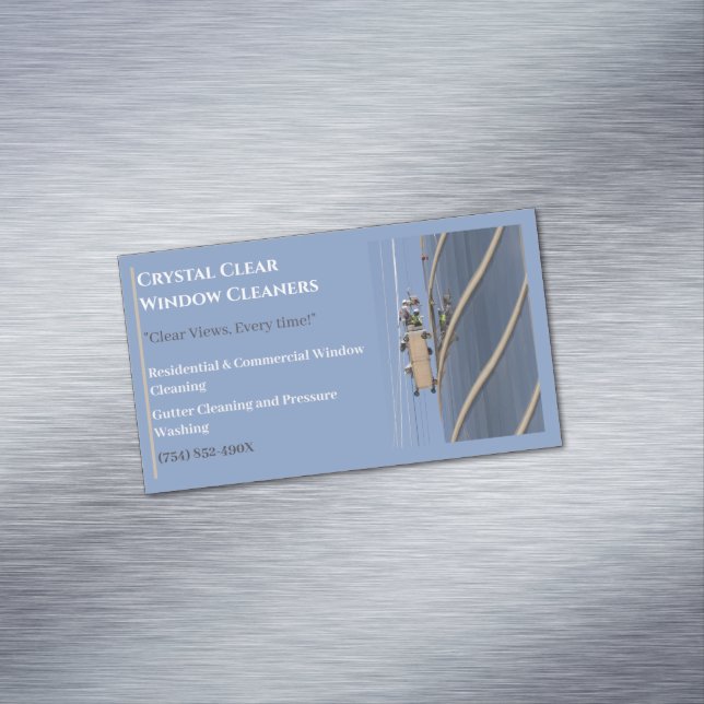Residential Commercial Cleaning Window Cleaner  Business Card Magnet (In Situ)