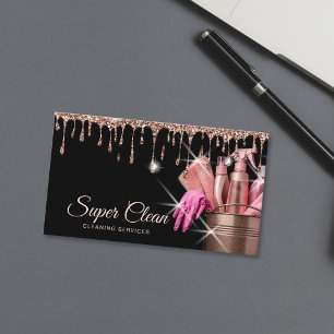 Residential Commercial House Cleaning Housekeeping Business Card