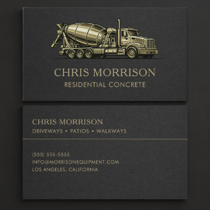 Residential Concrete Contractor Services Business Card