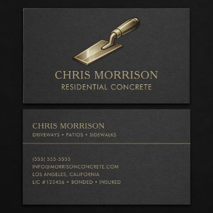 Residential Concrete Professional Business Card
