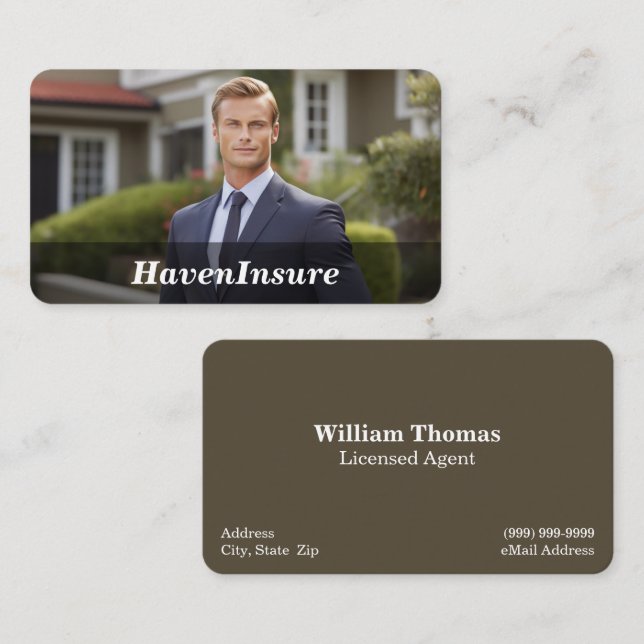 Residential Home / House Insurance Business Card (Front/Back)