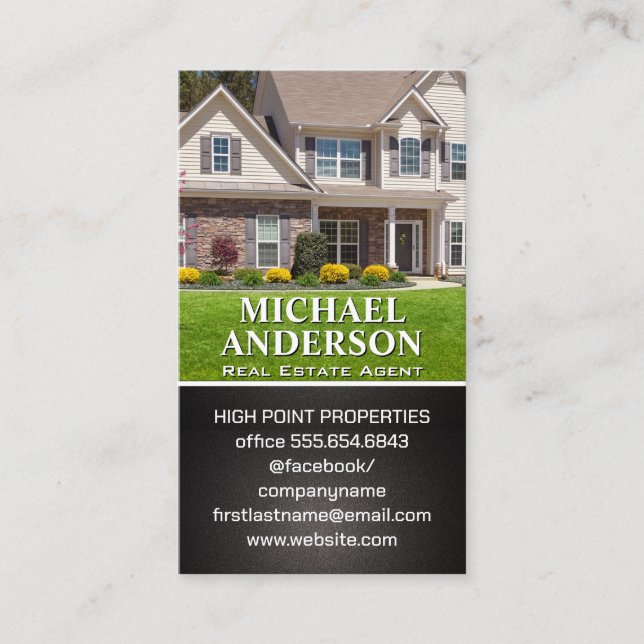 Residential Home | Real Estate Business Card (Front)