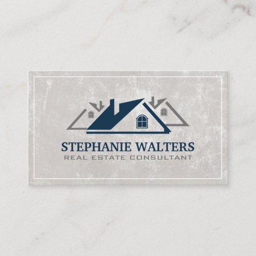 Residential Housing Rooftops  Real Estate Agent Business Card