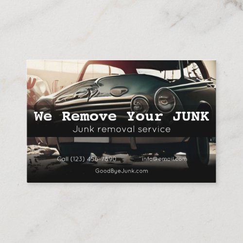 Residential junk removal business card