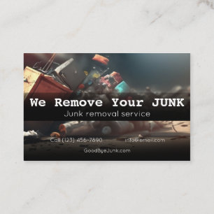 Residential junk removal business card