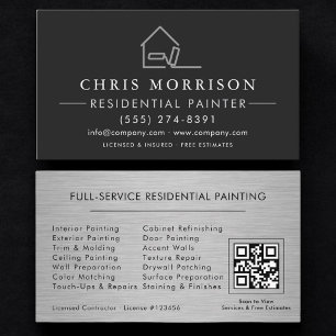 Residential Painting QR Code Professional Business Card