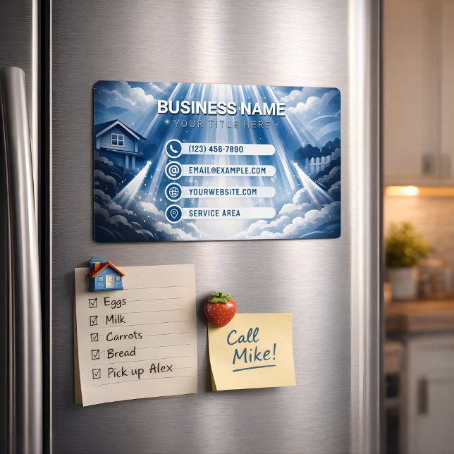 Residential Pressure Washing Cosmic Harmony Business Card Magnet (Creator Uploaded)