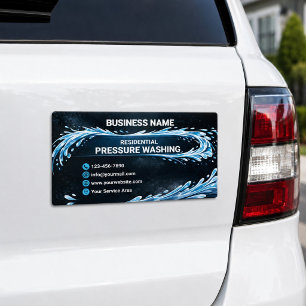 Residential Pressure Washing Liquid Guardian Logo Business Card Magnet