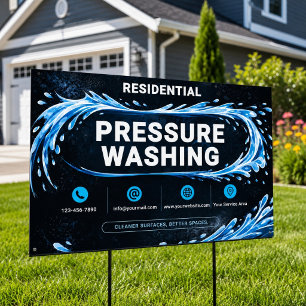 Residential Pressure Washing Liquid Guardian Logo Sign