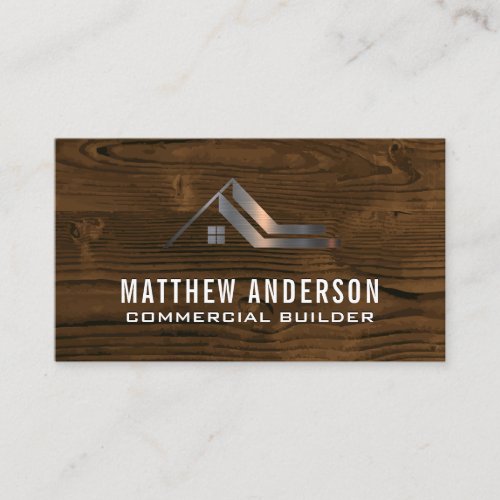 Residential Property Homes  Wood Business Card