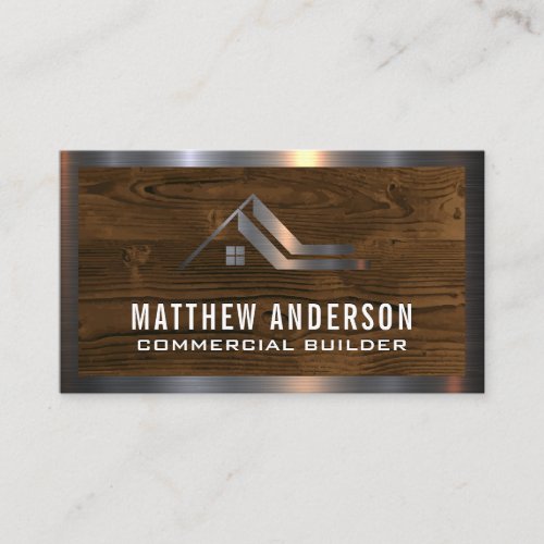 Residential Property Homes  Wood Metal Trim Business Card