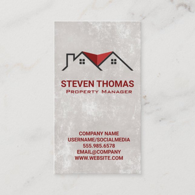 Residential Real Estate Logo Business Card (Front)