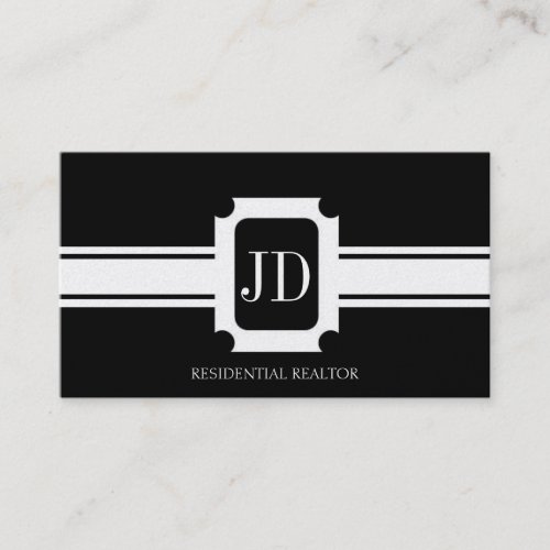 Residential Realtor Real Estate Gold Ribbon Business Card