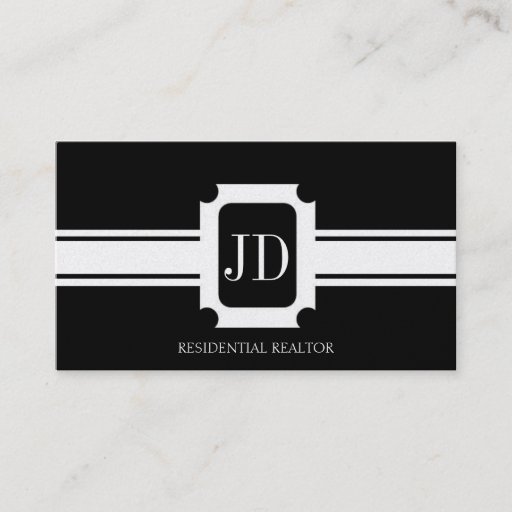 Customizable Residential Realtor Real Estate Gold Ribbon Business Card