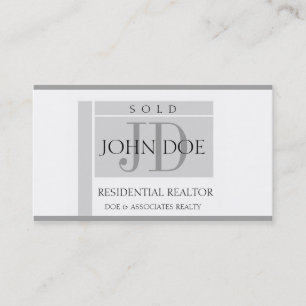 Residential Realtor Sign Edges W/W Business Card