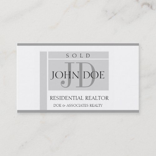 Residential Realtor Sign Edges W/W Business Cards