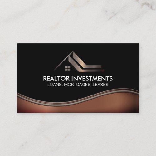 Residential Roof  Metallic Wave Business Card